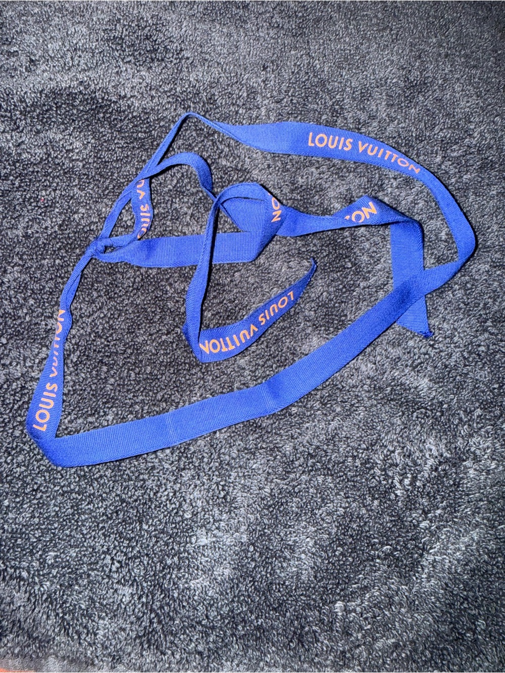 Louis Vuitton Royal Blue Logo Ribbon Hair Accessory